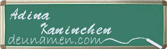 Adina Kaninchen Visitenkarte